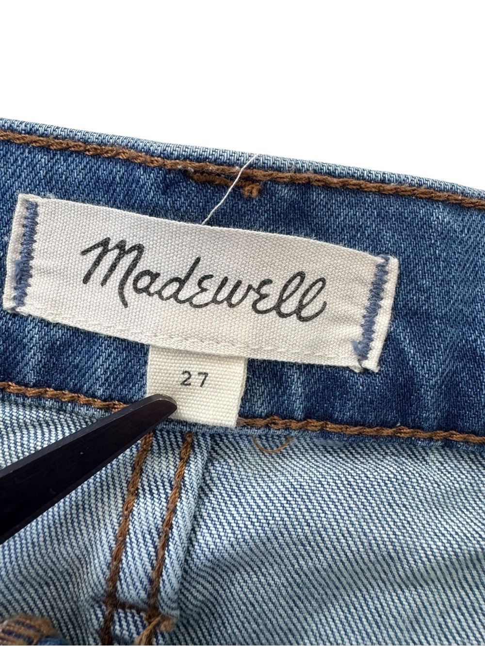 NEW MADEWELL High Rise Denim Shorts Button Front Edition Size 27 - Picture 6 of 11